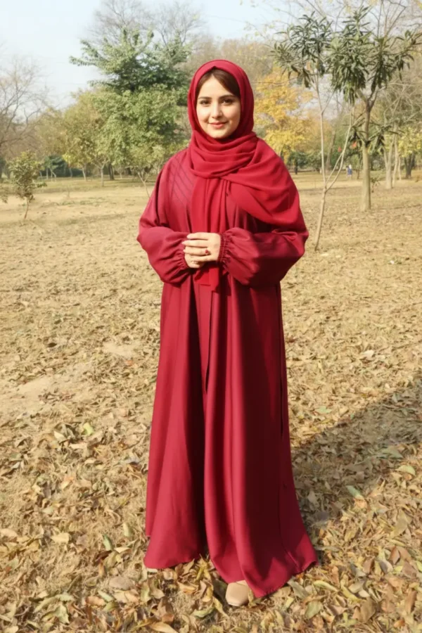 Zuhur Maroon Abaya