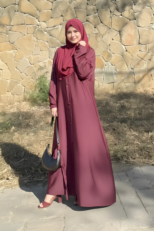 Zainab Maroon Abaya