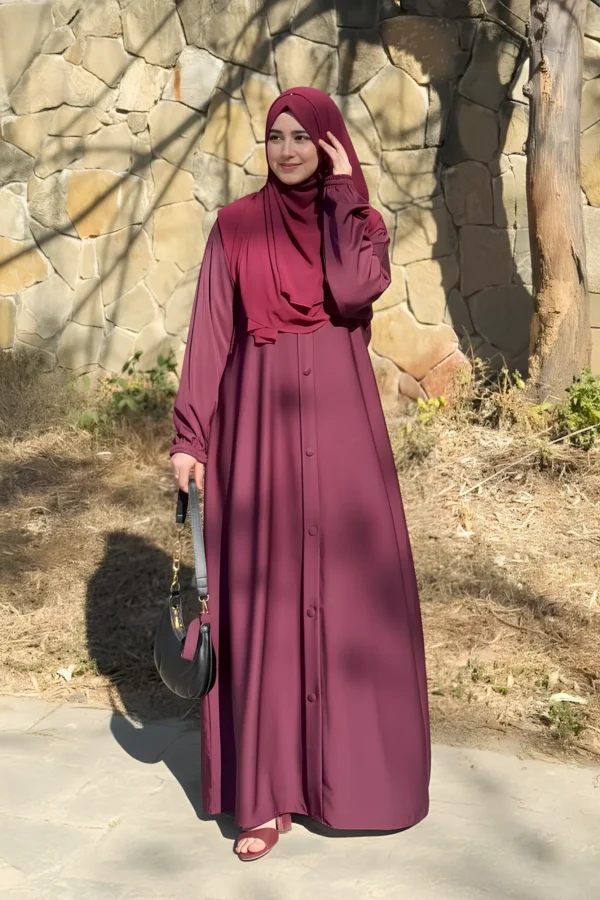 Zainab Maroon Abaya