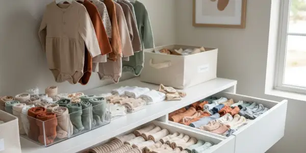 Well organized baby clothes collection 2