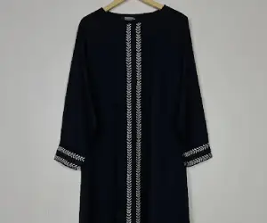 Embroidered Abaya for Women – Elegant Designs in Pakistan 3 Front Panel Embroidery